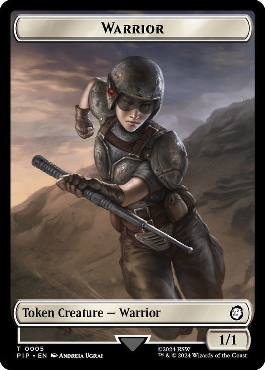 Warrior // Food (0012) Double-Sided Token [Universes Beyond: Fallout] 5 // 12