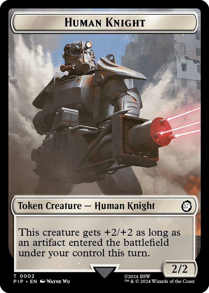Human Knight // Copy Double-Sided Token [Universes Beyond: Fallout] 2 // 1
