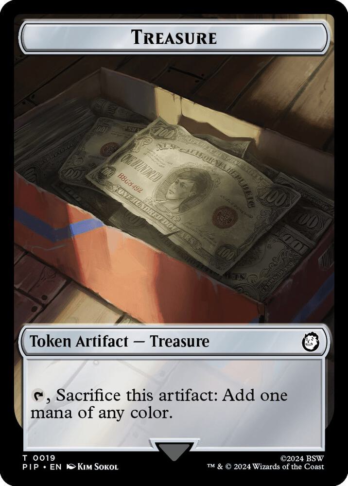 Treasure (0019) // Alien Double-Sided Token [Universes Beyond: Fallout] 19 // 6