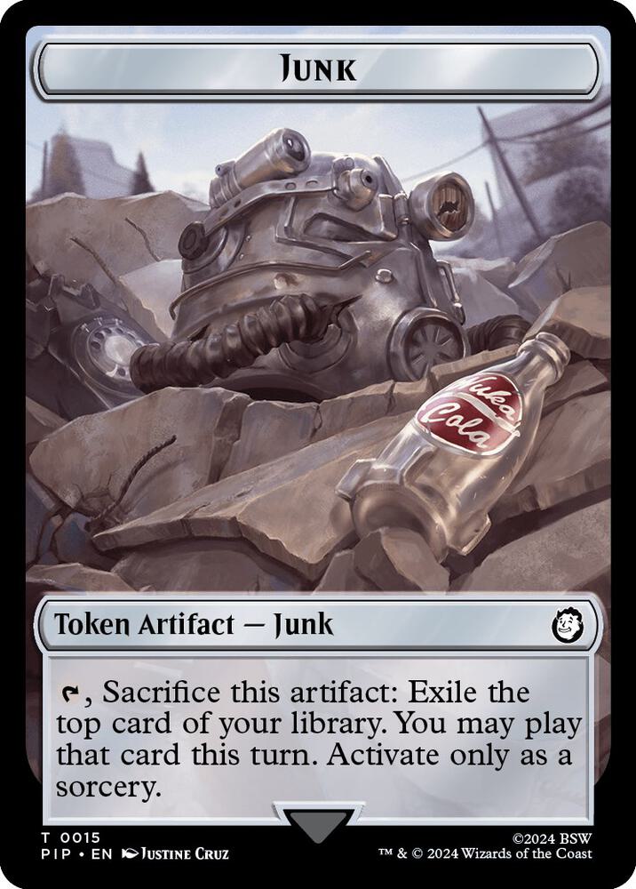 Junk // Clue Double-Sided Token [Universes Beyond: Fallout] 15 // 11