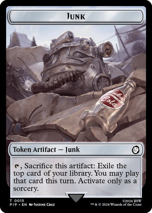 Junk // Clue Double-Sided Token [Universes Beyond: Fallout] 15 // 11