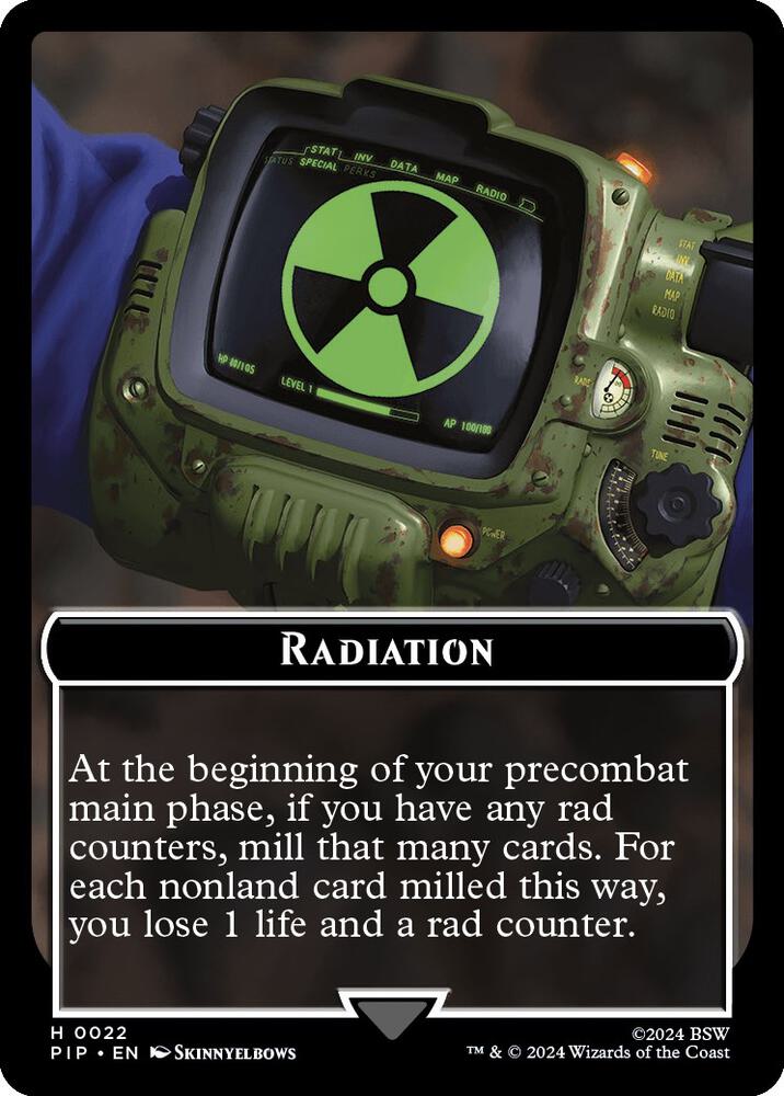 Radiation // Clue Double-Sided Token [Universes Beyond: Fallout] 22 // 11