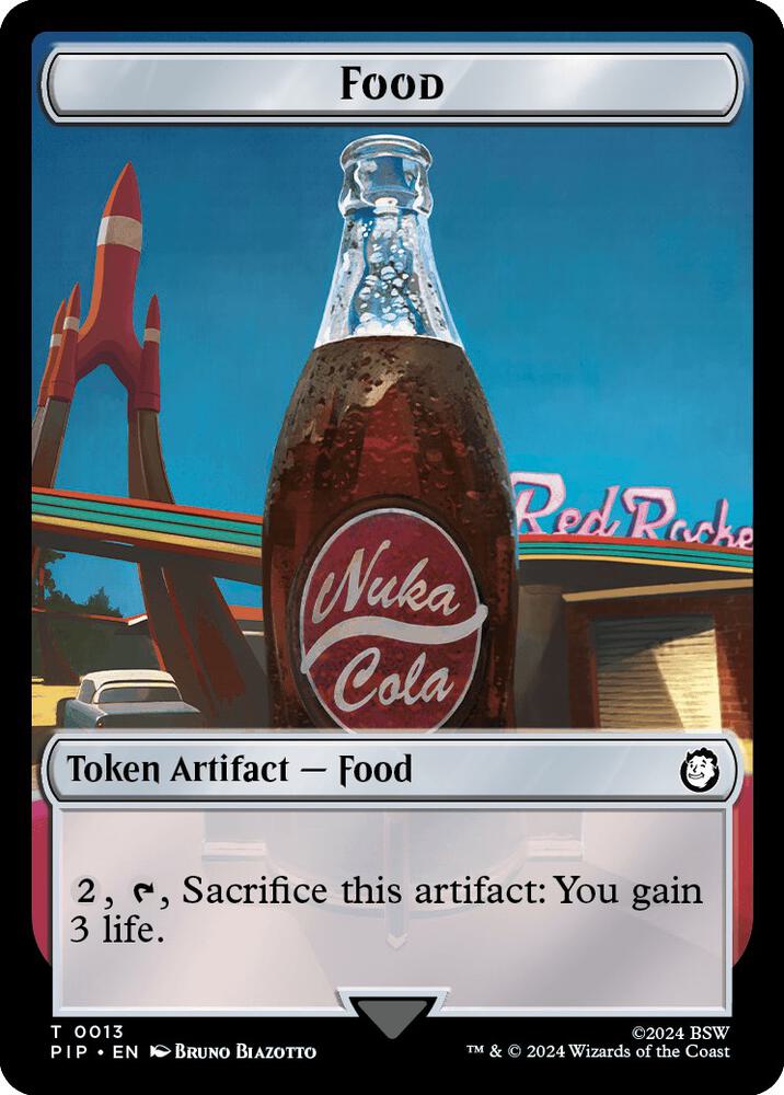 Food (0013) // Soldier (0004) Double-Sided Token [Universes Beyond: Fallout] 13 // 4