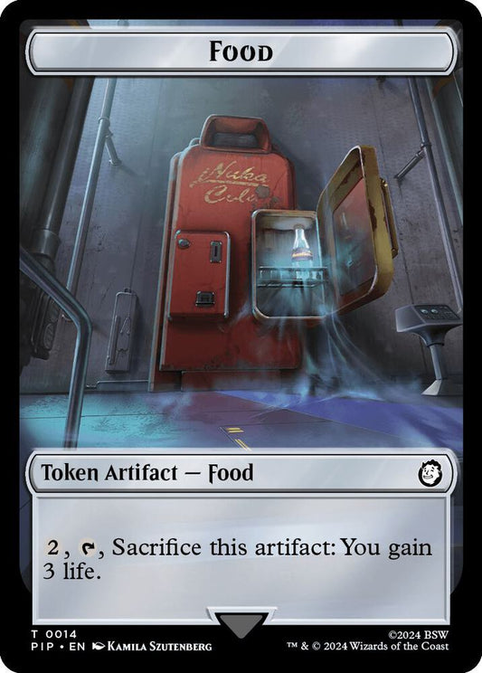 Food (0014) // Soldier (0010) Double-Sided Token [Universes Beyond: Fallout] 14 // 10