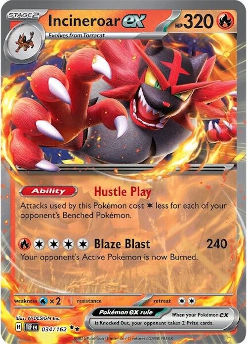 Incineroar ex - 034/162 [SV05: Temporal Forces] 034/162