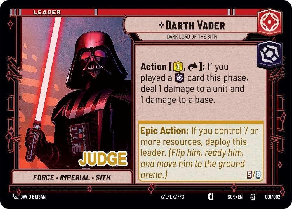 Darth Vader - Dark Lord of the Sith [Judge Promos] 001/002