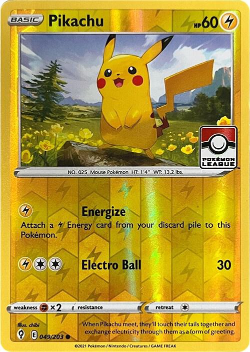 Pikachu - 049/203 (Pokemon League) [League & Championship Cards] 049/203