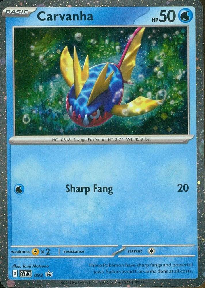 Carvanha - 093 [SV: Scarlet & Violet Promo Cards] 093