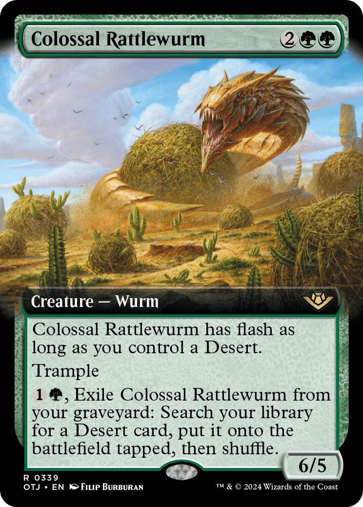 Colossal Rattlewurm (Extended Art) [Outlaws of Thunder Junction] 339