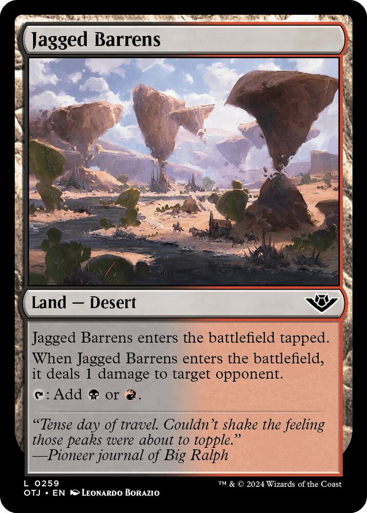 Jagged Barrens [Outlaws of Thunder Junction] 259