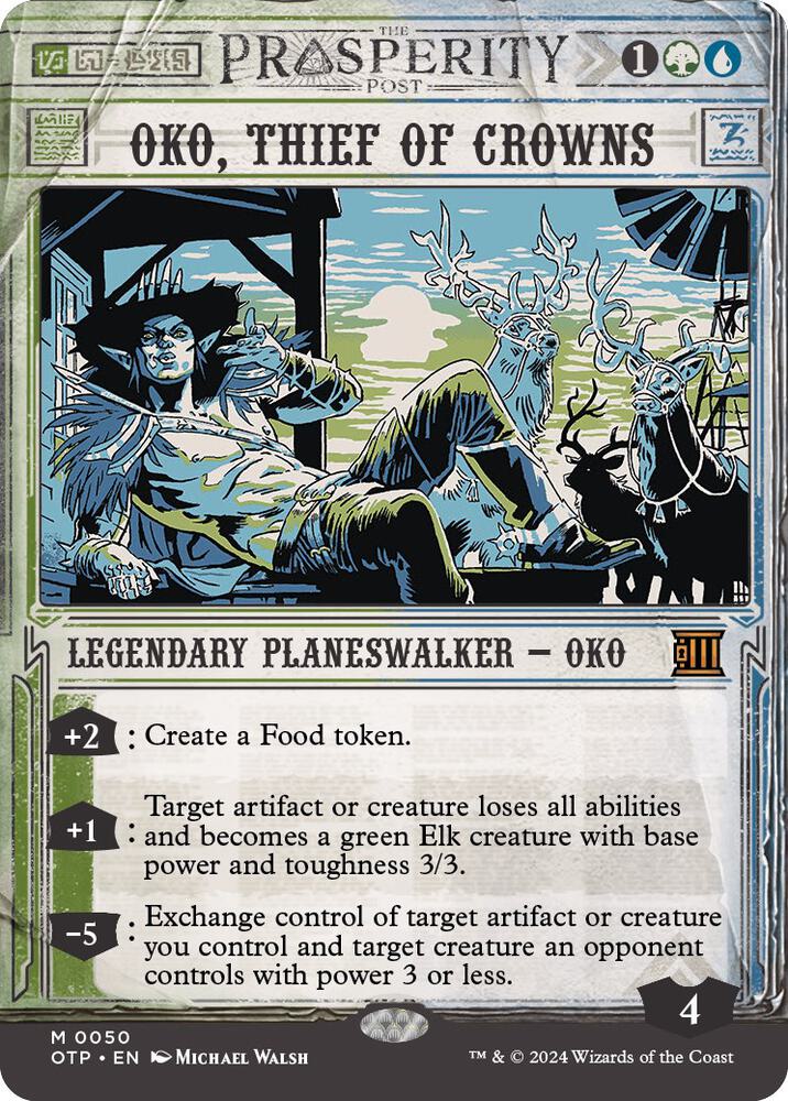 Oko, Thief of Crowns [Outlaws of Thunder Junction: Breaking News] 50