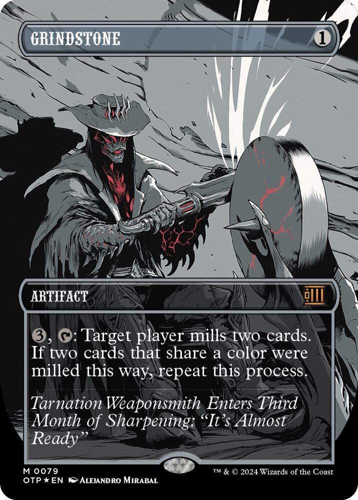Grindstone (Textured Foil) [Outlaws of Thunder Junction: Breaking News] 79