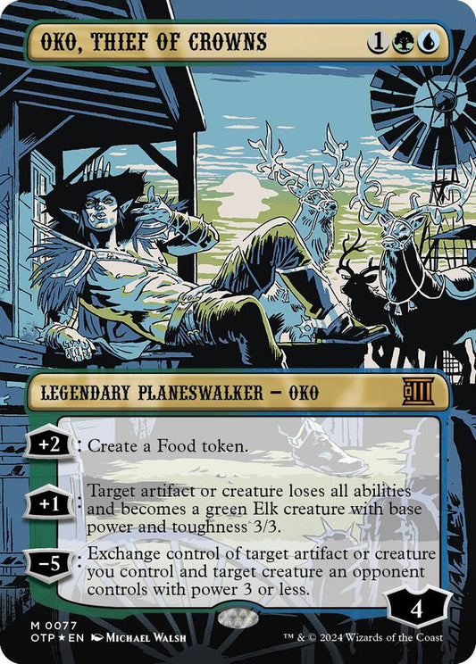 Oko, Thief of Crowns (Textured Foil) [Outlaws of Thunder Junction: Breaking News] 77