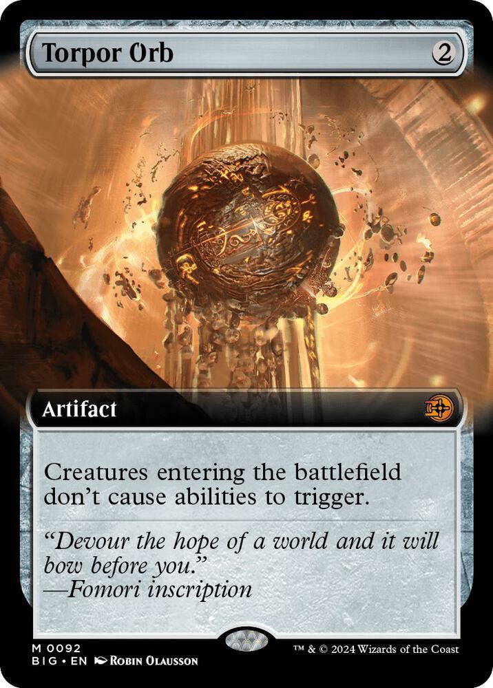 Torpor Orb (Extended Art) [Outlaws of Thunder Junction: The Big Score] 92