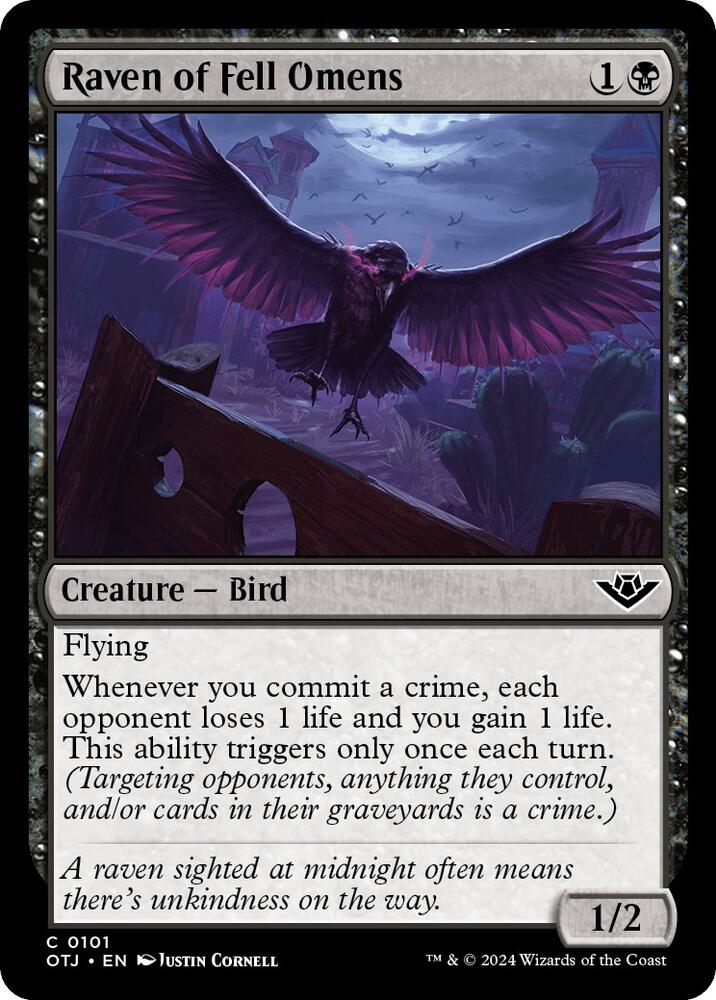 Raven of Fell Omens [Outlaws of Thunder Junction] 101