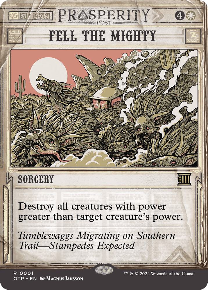 Fell the Mighty [Outlaws of Thunder Junction: Breaking News] 1
