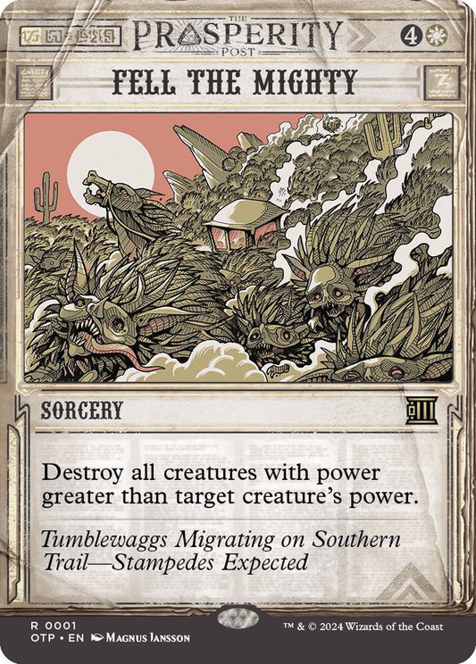 Fell the Mighty [Outlaws of Thunder Junction: Breaking News] 1