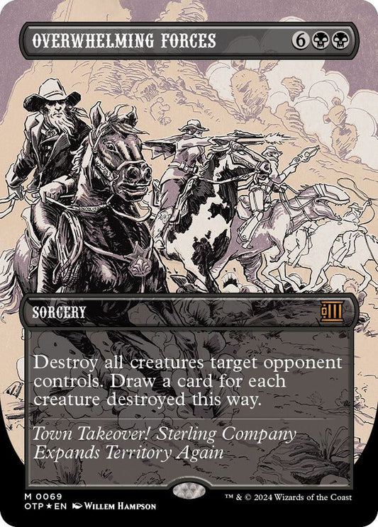 Overwhelming Forces (Textured Foil) [Outlaws of Thunder Junction: Breaking News] 69