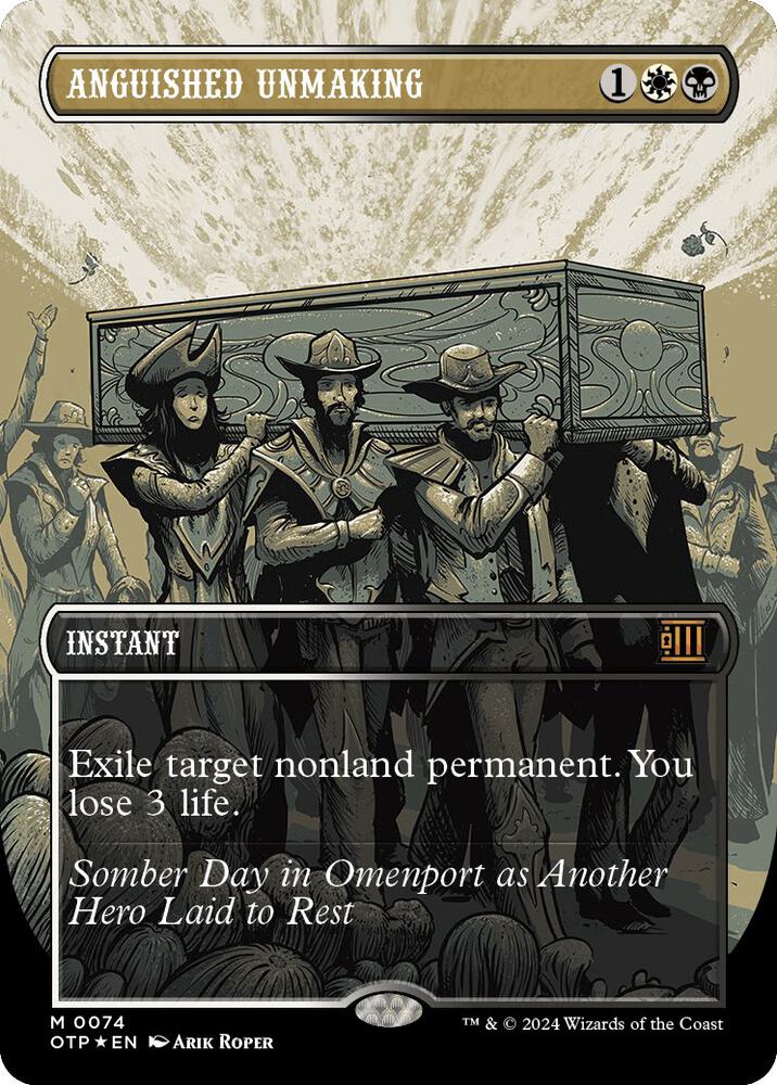 Anguished Unmaking (Textured Foil) [Outlaws of Thunder Junction: Breaking News] 74
