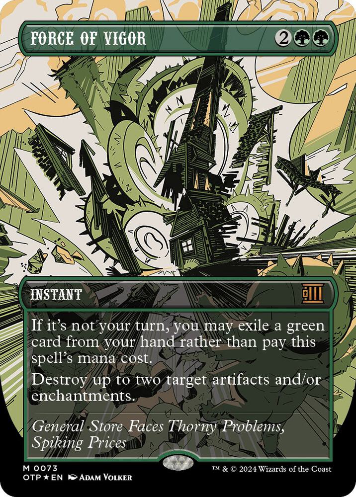 Force of Vigor (Textured Foil) [Outlaws of Thunder Junction: Breaking News] 73