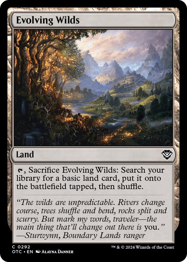 Evolving Wilds [Commander: Outlaws of Thunder Junction] 292