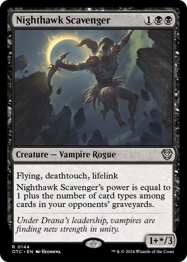 Nighthawk Scavenger [Commander: Outlaws of Thunder Junction] 144