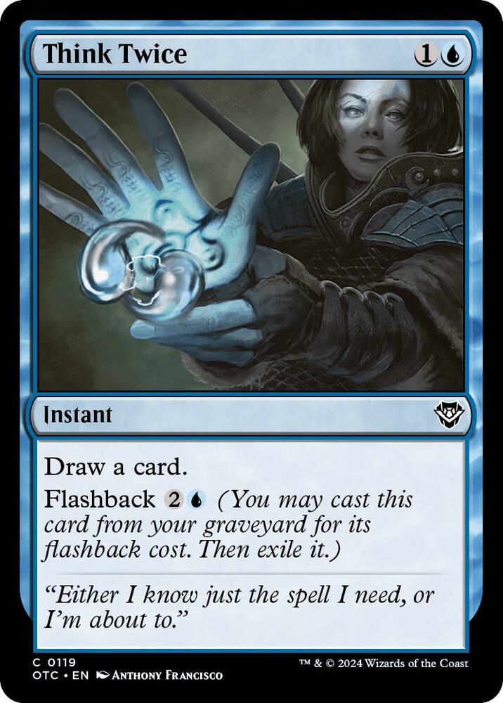 Think Twice [Commander: Outlaws of Thunder Junction] 119
