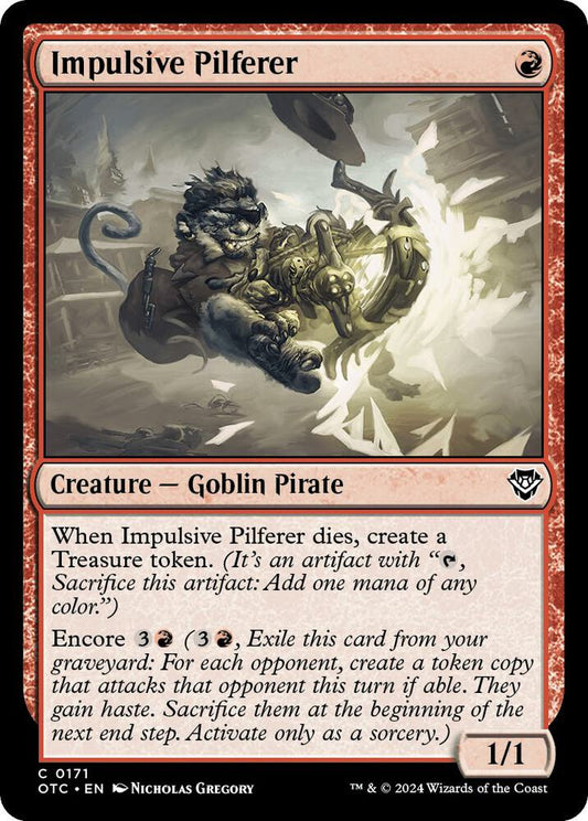 Impulsive Pilferer [Commander: Outlaws of Thunder Junction] 171