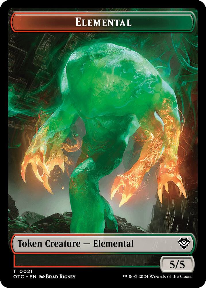 Elemental (0021) // Angel Double-Sided Token [Commander: Outlaws of Thunder Junction] 21 // 3