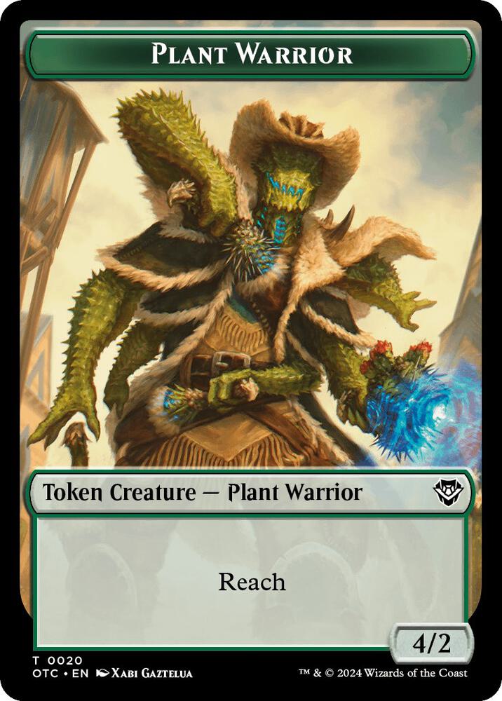 Plant Warrior // Treasure Double-Sided Token [Commander: Outlaws of Thunder Junction] 20 // 18