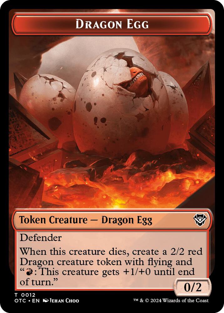 Dragon Egg // Dragon Double-Sided Token [Commander: Outlaws of Thunder Junction] 12 // 11