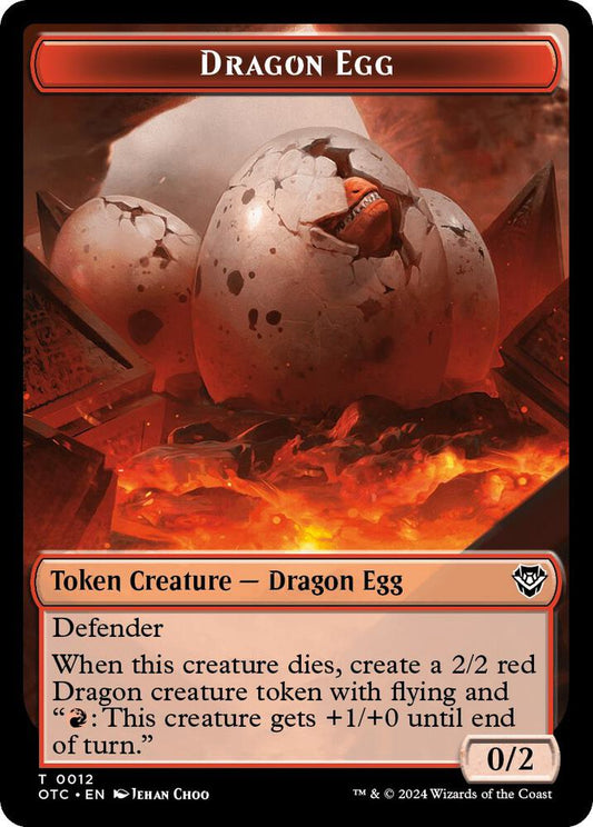 Dragon Egg // Dragon Double-Sided Token [Commander: Outlaws of Thunder Junction] 12 // 11