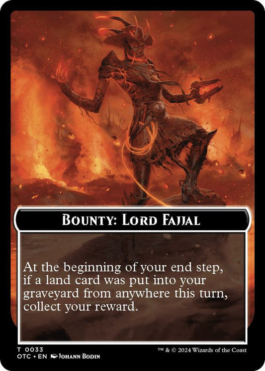 Bounty: Lord Fajjal // Bounty Rules Double-Sided Token [Commander: Outlaws of Thunder Junction] 33