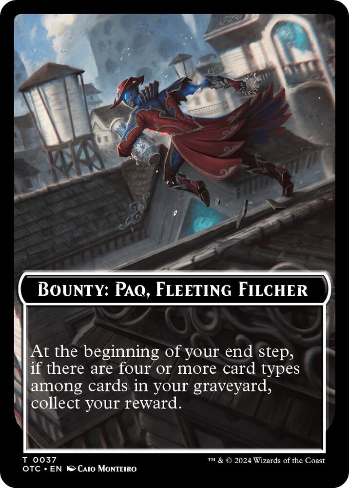 Bounty: Paq, Fleeting Filcher // Bounty Rules Double-Sided Token [Commander: Outlaws of Thunder Junction] 37