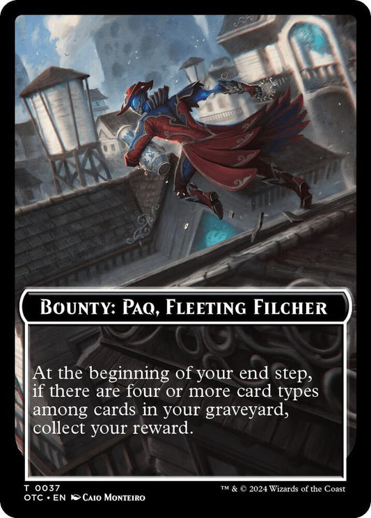 Bounty: Paq, Fleeting Filcher // Bounty Rules Double-Sided Token [Commander: Outlaws of Thunder Junction] 37