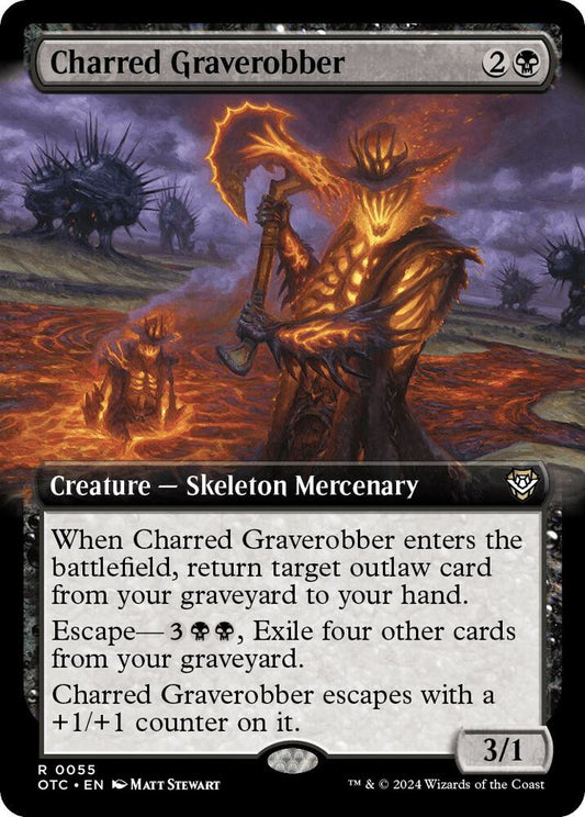 Charred Graverobber (Extended Art) [Commander: Outlaws of Thunder Junction] 55