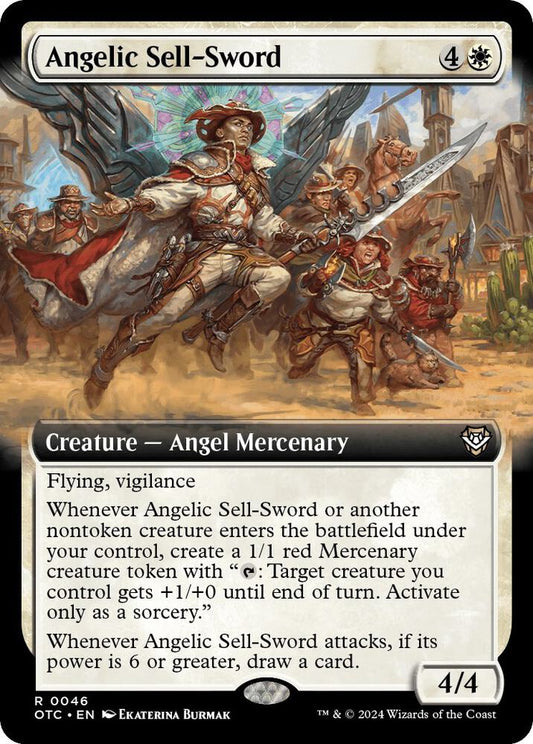 Angelic Sell-Sword (Extended Art) [Commander: Outlaws of Thunder Junction] 46