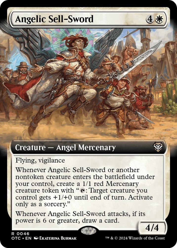 Angelic Sell-Sword (Extended Art) [Commander: Outlaws of Thunder Junction] 46