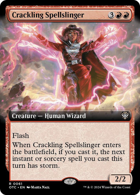 Crackling Spellslinger (Extended Art) [Commander: Outlaws of Thunder Junction] 61