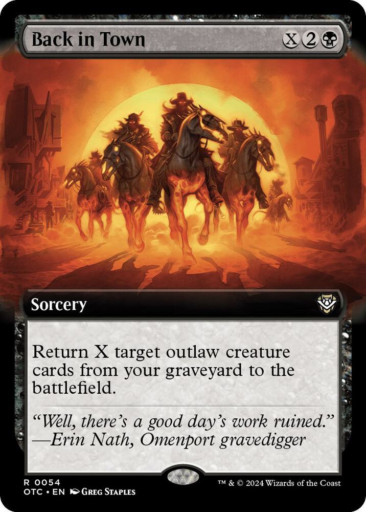 Back in Town (Extended Art) [Commander: Outlaws of Thunder Junction] 54