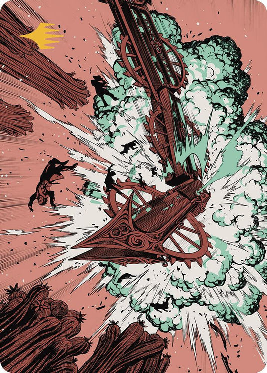 Decimate Art Card (Gold-Stamped Planeswalker Symbol) [Art Series: Outlaws of Thunder Junction] 44