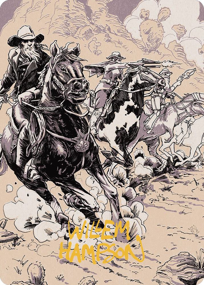 Overwhelming Forces Art Card (Gold-Stamped Signature) [Art Series: Outlaws of Thunder Junction] 40