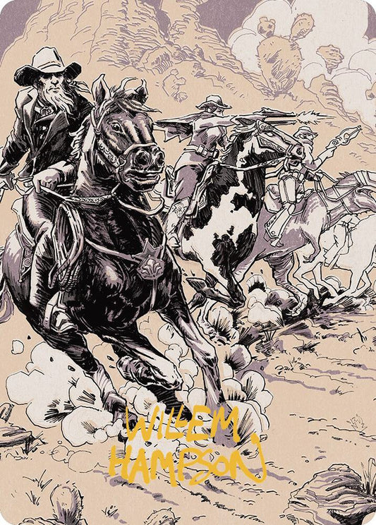 Overwhelming Forces Art Card (Gold-Stamped Signature) [Art Series: Outlaws of Thunder Junction] 40