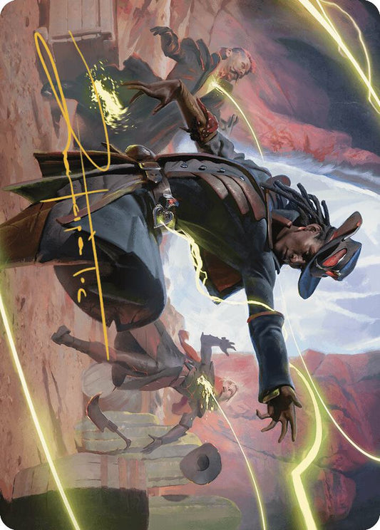 Lilah, Undefeated Slickshot Art Card (Gold-Stamped Signature) [Art Series: Outlaws of Thunder Junction] 26