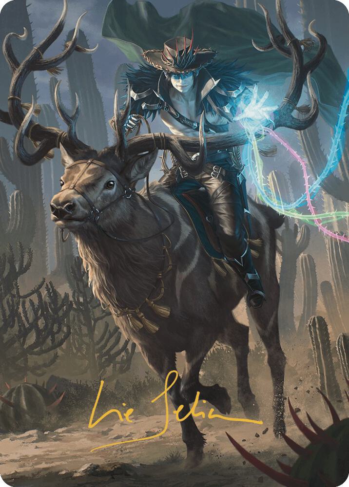 Oko, the Ringleader Art Card (54/54) (Gold-Stamped Signature) [Art Series: Outlaws of Thunder Junction] 54