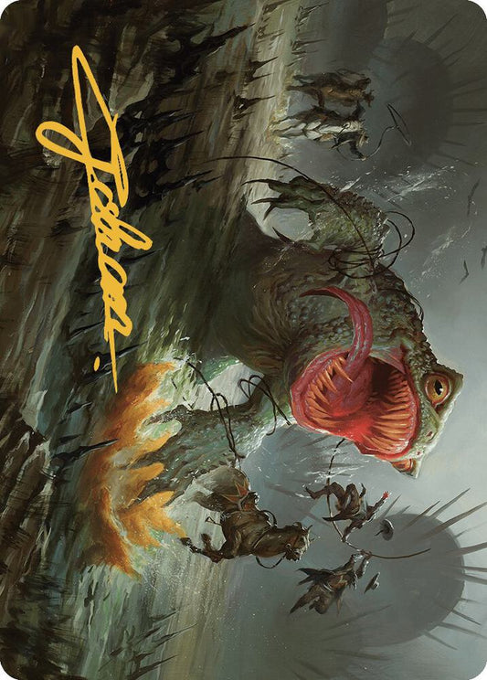 The Gitrog, Ravenous Ride Art Card (Gold-Stamped Signature) [Art Series: Outlaws of Thunder Junction] 22