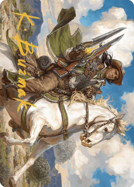 Wylie Duke, Atiin Hero Art Card (Gold-Stamped Signature) [Art Series: Outlaws of Thunder Junction] 35