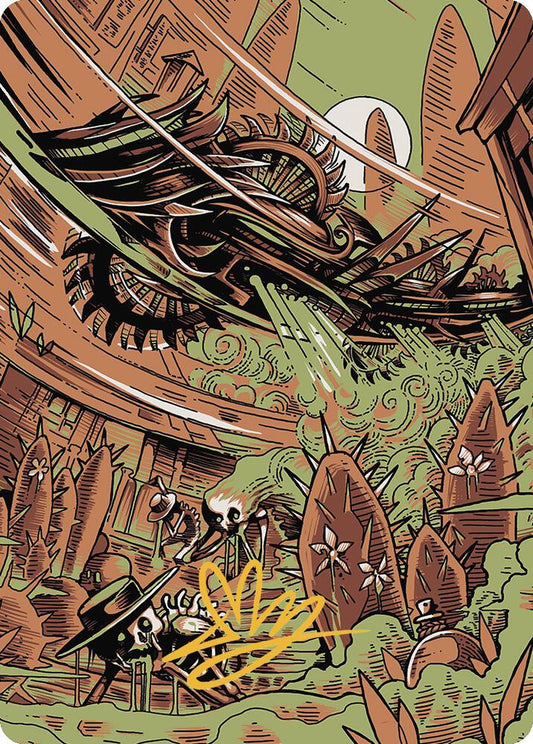 Contagion Engine Art Card (Gold-Stamped Signature) [Art Series: Outlaws of Thunder Junction] 50