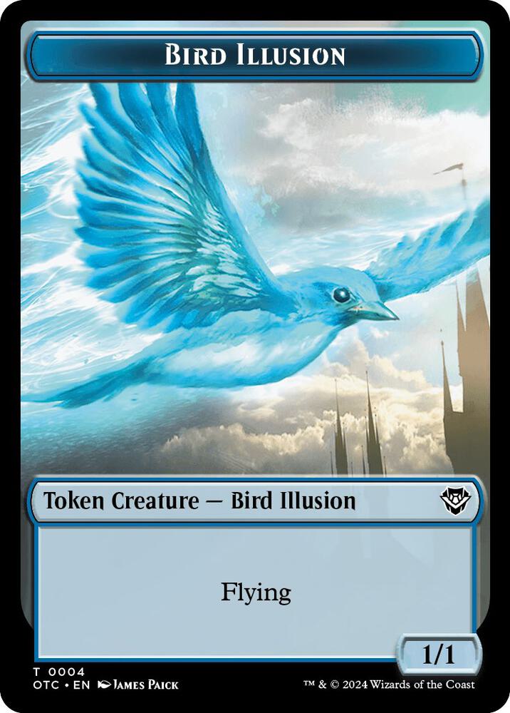 Bird Illusion // Elemental (0014) Double-Sided Token [Commander: Outlaws of Thunder Junction] 4 // 14