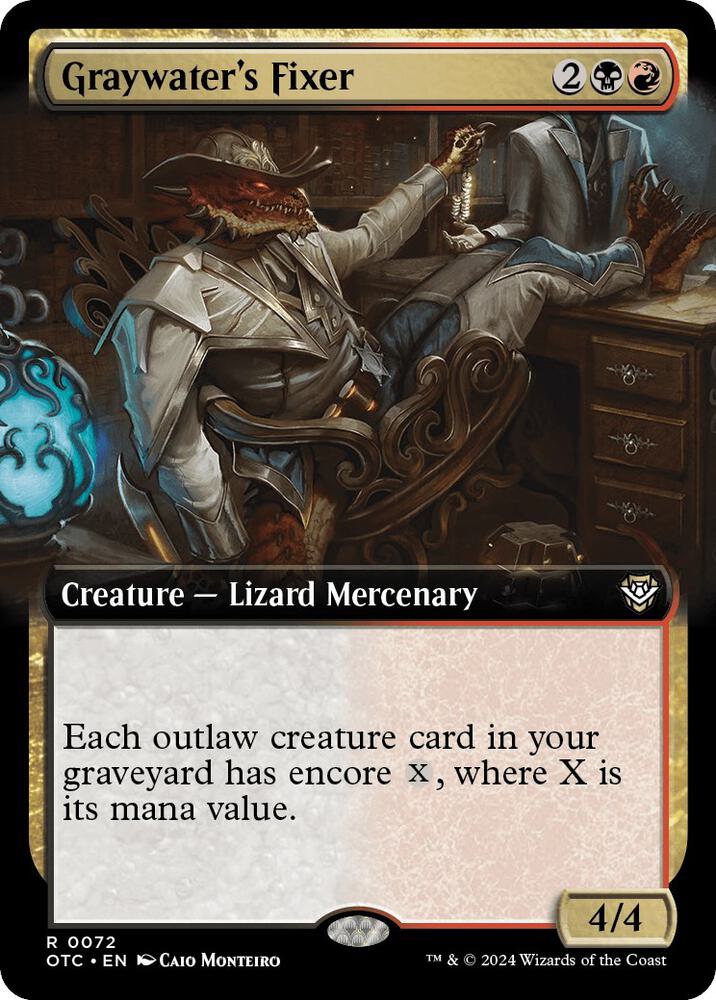 Graywater's Fixer (Extended Art) [Commander: Outlaws of Thunder Junction] 72